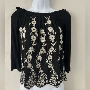Lucky brand off the shoulder floral top.